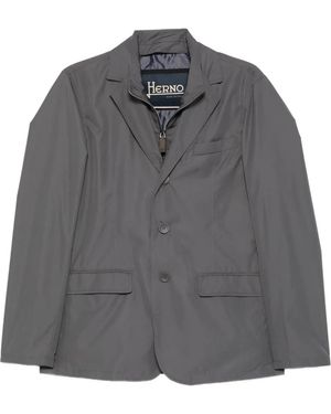 Herno Three-Button Jacket - Gray