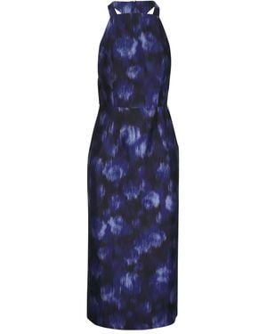 Michael Kors Vestido midi con estampado abstracto - Azul