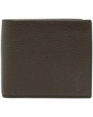 Saint Laurent Grain-De-Poudre Bi-Fold Wallet - Black