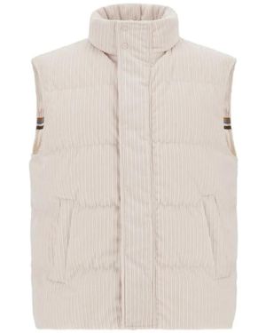 Herno Quilted Corduroy Gilet - White