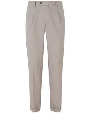 Myths Pleated Turn-Up Trousers - Grey