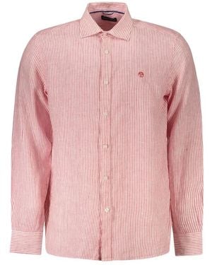 North Sails Chemise Rayée En Lin - Pink