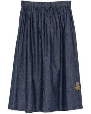 Joshua Sanders Falda Con Logo Bordado - Azul