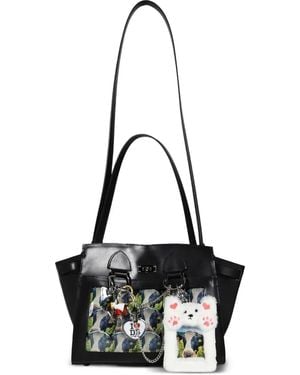 Doublet Graphic-Print Shoulder Bag - Black