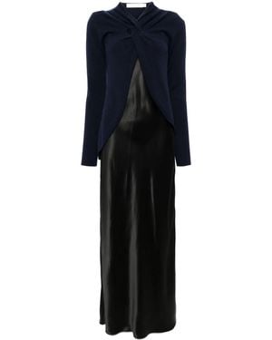 Christopher Esber Twist Front Cashmere Dress - Blue