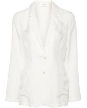 P.A.R.O.S.H. Semi-Sheer Silk Blazer - White
