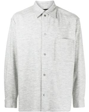 3.1 Phillip Lim Point-Collar Flannel Shirt - Grey