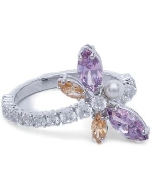 Swarovski X Ariana Grande Crystal-Embellished Motif Ring - Metallic