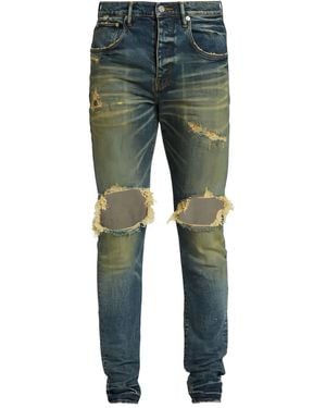 Purple Brand Ripped-Detail Jeans - Green