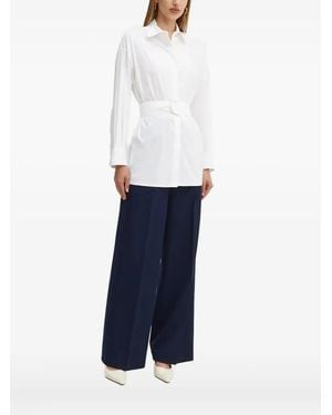 Liviana Conti Belted Shirt Top - White