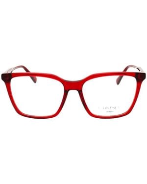GANT Brille Mit Eckigem Gestell - Rot