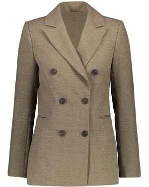 Yves Salomon Double-Breasted Blazer - Green