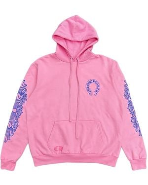 Chrome Hearts Logo-Print Hoodie - Pink