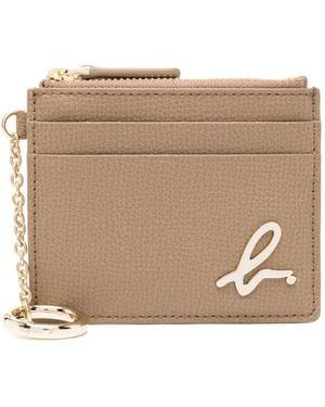 agnès b. Leather Card Case - Natural