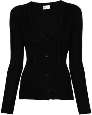 Magda Butrym Crochet-Bra Cardigan - Black