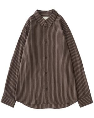 Studio Nicholson View Striped Shirt - Brown