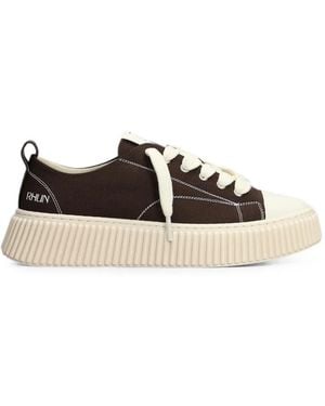 Rhun 2020 Treble Logo-Print Canvas Sneakers - Black
