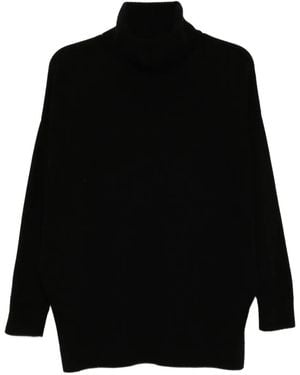 N.Peal Cashmere Longline Sweater - Black