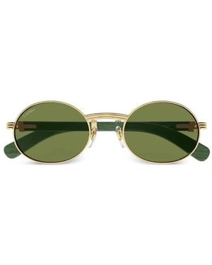 Cartier Lunettes De Soleil À Monture Ronde - Green