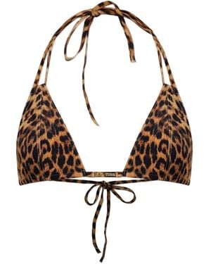 Melissa Odabash Girona Bikinitop Met Dierenprint - Metallic