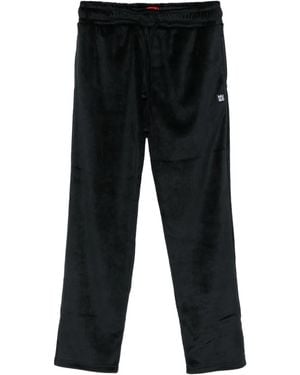 HUGO Corduroy Drawstring Trousers - Black