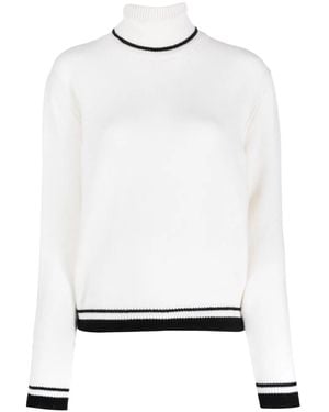 MSGM ストライプエッジ セーター - ホワイト