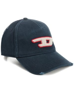 DIESEL Gorra con parche del logo - Azul