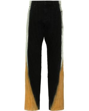 Mugler Jeans Con Effetto Sfumato - Nero