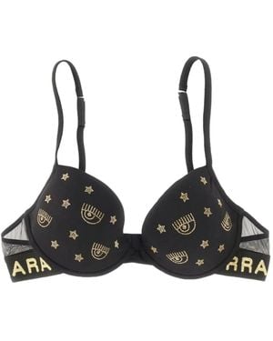 Chiara Ferragni Reggiseno Con Decorazione Logo - Nero