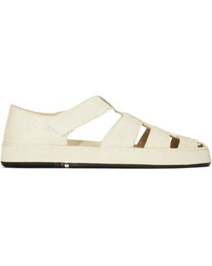 Osklen Soho Resort Leather Cage Sandals - White