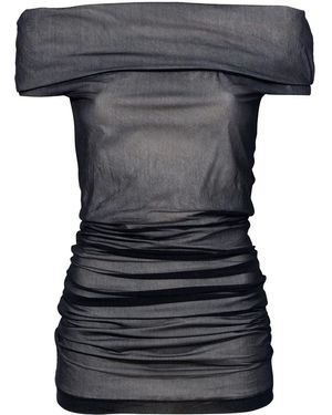 Proenza Schouler Alegra Off-Shouder Top - Black