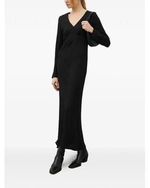 Herskind V-Neck Long-Sleeve Maxi Dress - Black