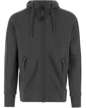 C.P. Company Goggle-Detail Zip-Up Hoodie - Grey