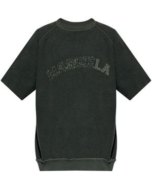 Maison Margiela Logo-Embroidered T-Shirt - Green