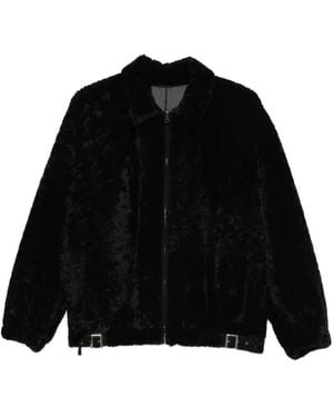 Simonetta Ravizza Strappy Pelzjacke Mit Schnalle - Schwarz