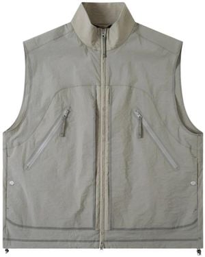 Spoonyard Zip-Up Funnel-Neck Vest - Grey