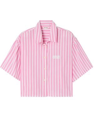 American Vintage Vextown Gestreept Katoenen Blouse - Roze