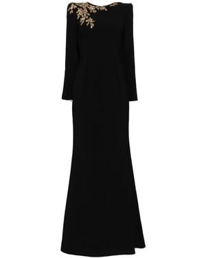 Jenny Packham Angel Eyes ビジュートリム イブニングドレス - ブラック