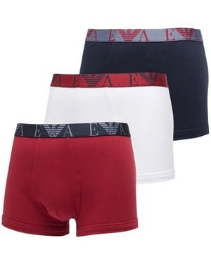 EA7 Set Di 2 Boxer Con Logo - Rosso