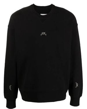 A_COLD_WALL* Logo-Print Crew Neck Sweatshirt - Black