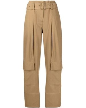 Low Classic Tapered-Leg Cargo Trousers - Natural