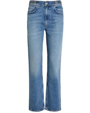 Citizens of Humanity Chain-Embellished Denim Jeans - Blue