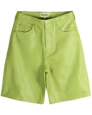 Stussy Big Ol Leather Shorts in Grey for Men | Lyst UK