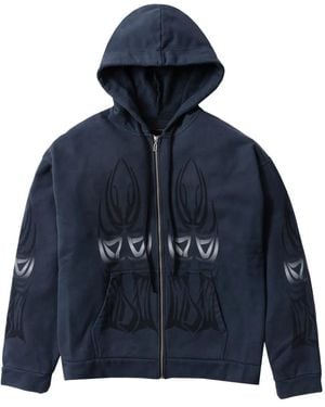 Who Decides War Graphic Zip Hoodie - Blue