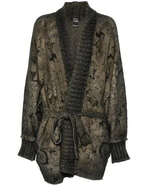Avant Toi Abrigo De Jacquard Con Cinturón - Gris