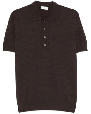 Paolo Pecora Textured Polo Shirt - Black