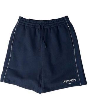 New Balance Trackside Piping-Detail Shorts - Blue