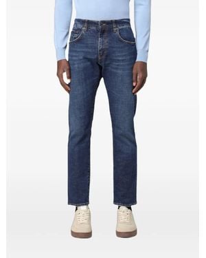 Fay Faded Slim-Fit Jeans - Blue