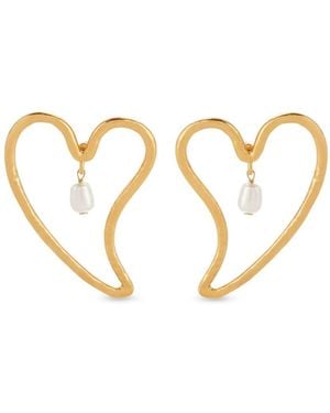 Nina Ricci Pearl Detailing Earrings - Metallic