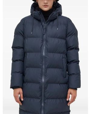 Rains Alta Hooded-Neckline Quilted Jacket - Blue